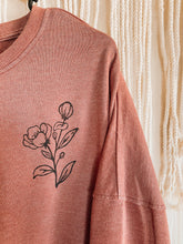 Load image into Gallery viewer, Wildflower w/ Sleeves Stamped Sweatshirt/Crewneck