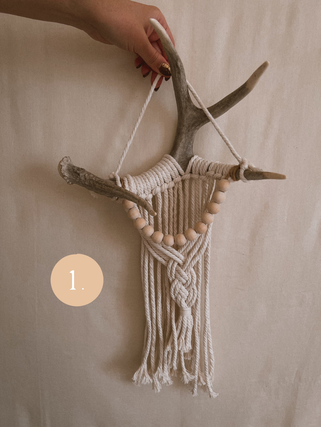 Antler Macrame Wall Hanging