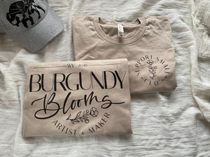 Burgundy Blooms Merch