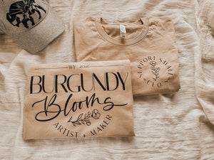 Burgundy Blooms Merch