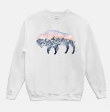 Load image into Gallery viewer, Sunset Mountain Buffalo Hoodies / Sweatshirt