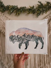 Load image into Gallery viewer, Sunset Teton Bison Print