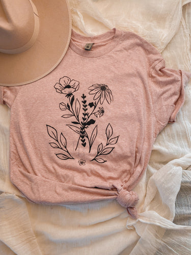 Wildflower Bundle Stamped Tee