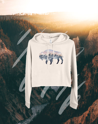 Sunset Mountain Buffalo Hoodies / Sweatshirt