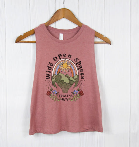 Wide Open Spaces Cropped Tank